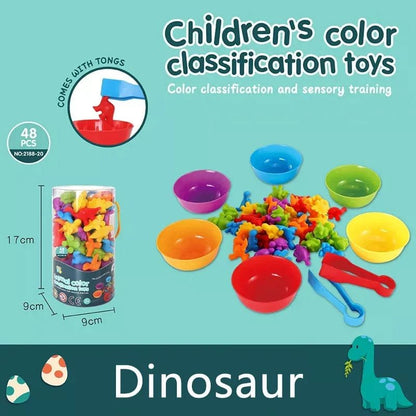 Rainbow Animal Matching Game: Montessori Sensory Toy