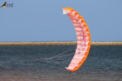 Rainbow Dual Line Stunt Parafoil Beach Kite - Outdoor Fun Sports for Beginners