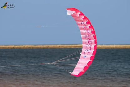 Rainbow Dual Line Stunt Parafoil Beach Kite - Outdoor Fun Sports for Beginners