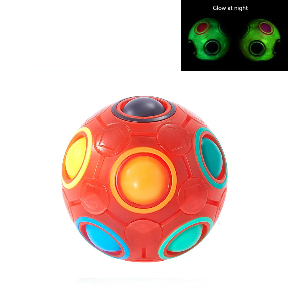 Rainbow Luminous Rainbow Ball Puzzle – 3D Fidget Football