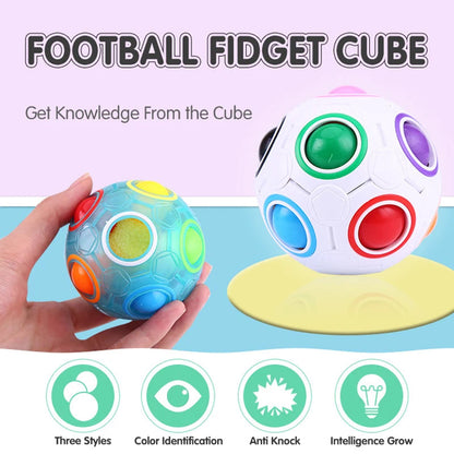Rainbow Luminous Rainbow Ball Puzzle – 3D Fidget Football