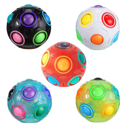 Rainbow Luminous Rainbow Ball Puzzle – 3D Fidget Football