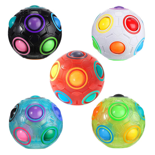 Rainbow Luminous Rainbow Ball Puzzle – 3D Fidget Football