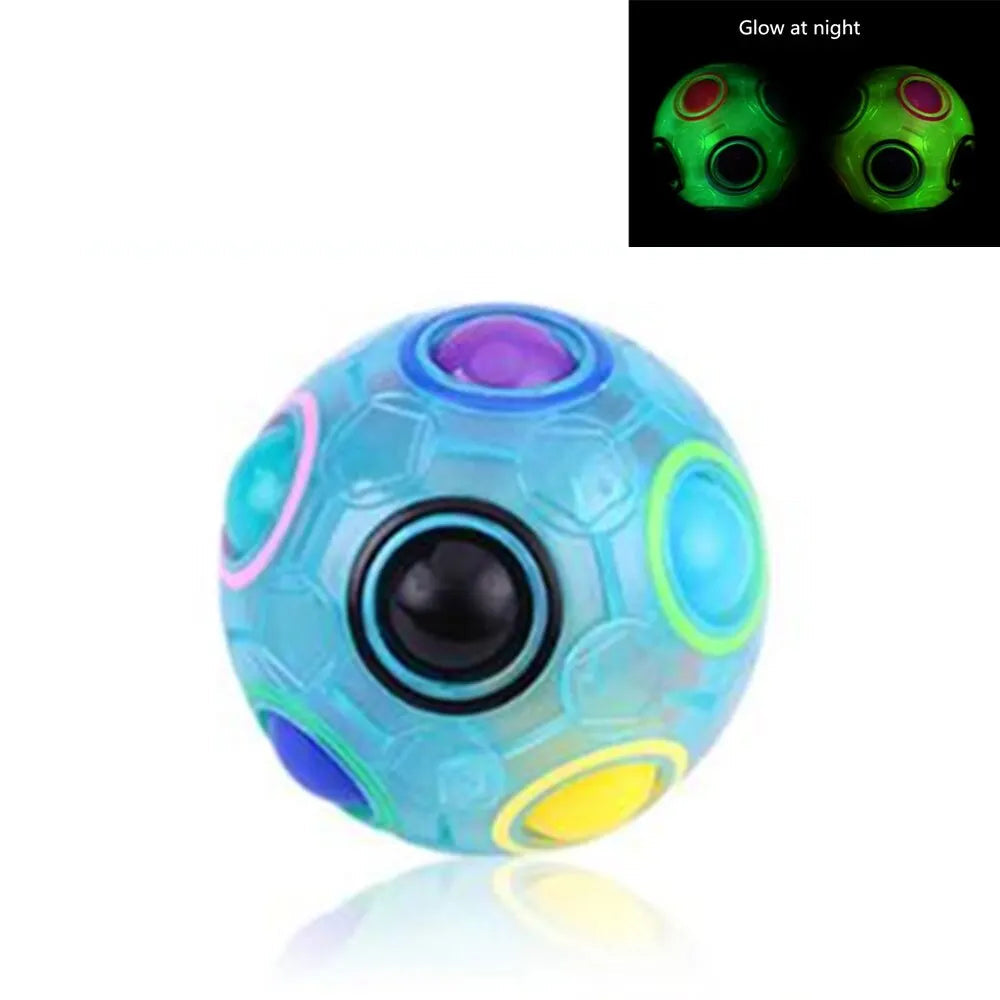 Rainbow Luminous Rainbow Ball Puzzle – 3D Fidget Football