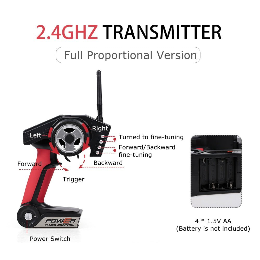 70Km/h High Speed Racing Car 540 Brushed Motor 4WD Off-Road Remote Control Electric Car