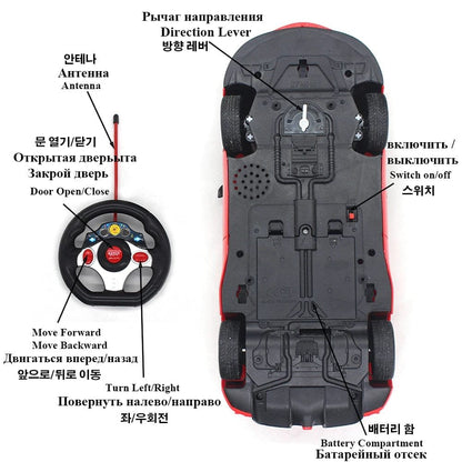 1:14 Classical RC Car with Opening Doors - Model 6066 Toy