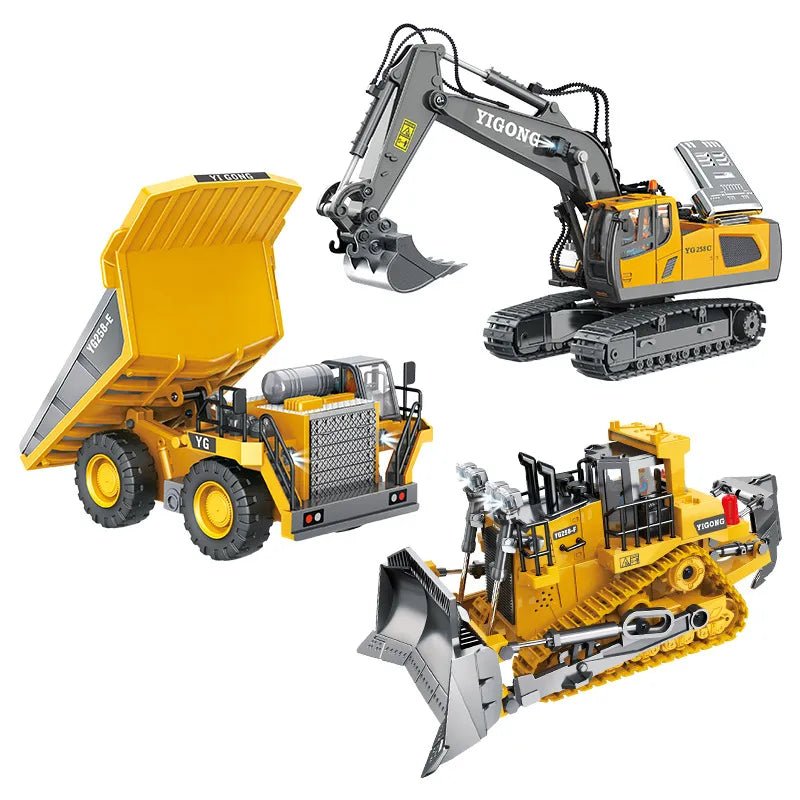 1:20 RC Excavator & Dumper, 2.4G Remote Control Truck for Kids