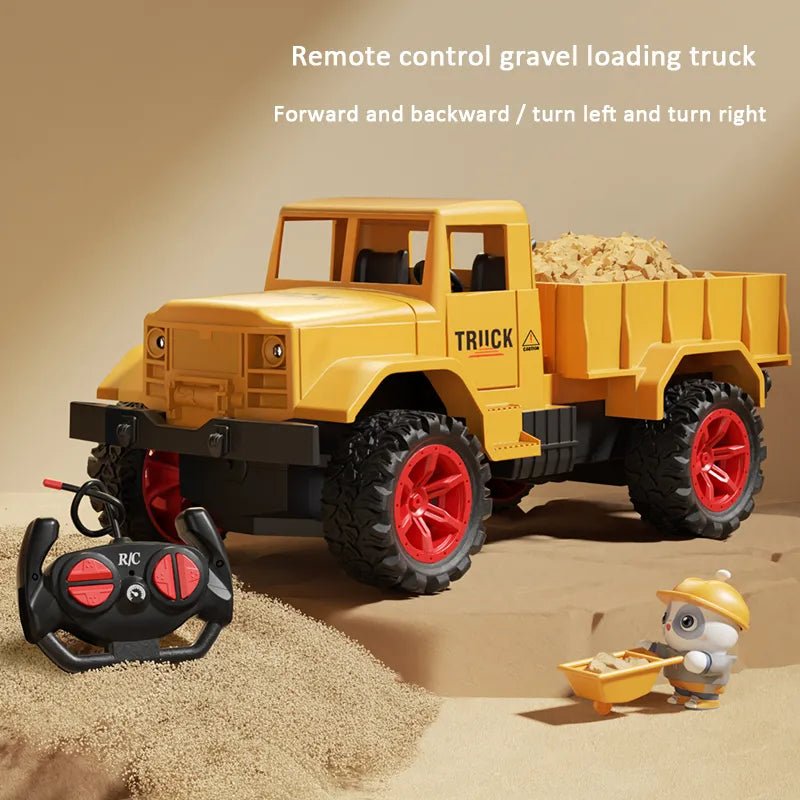 Alloy RC Excavator Toy with Lights & Sound, Kids Engineering Gift