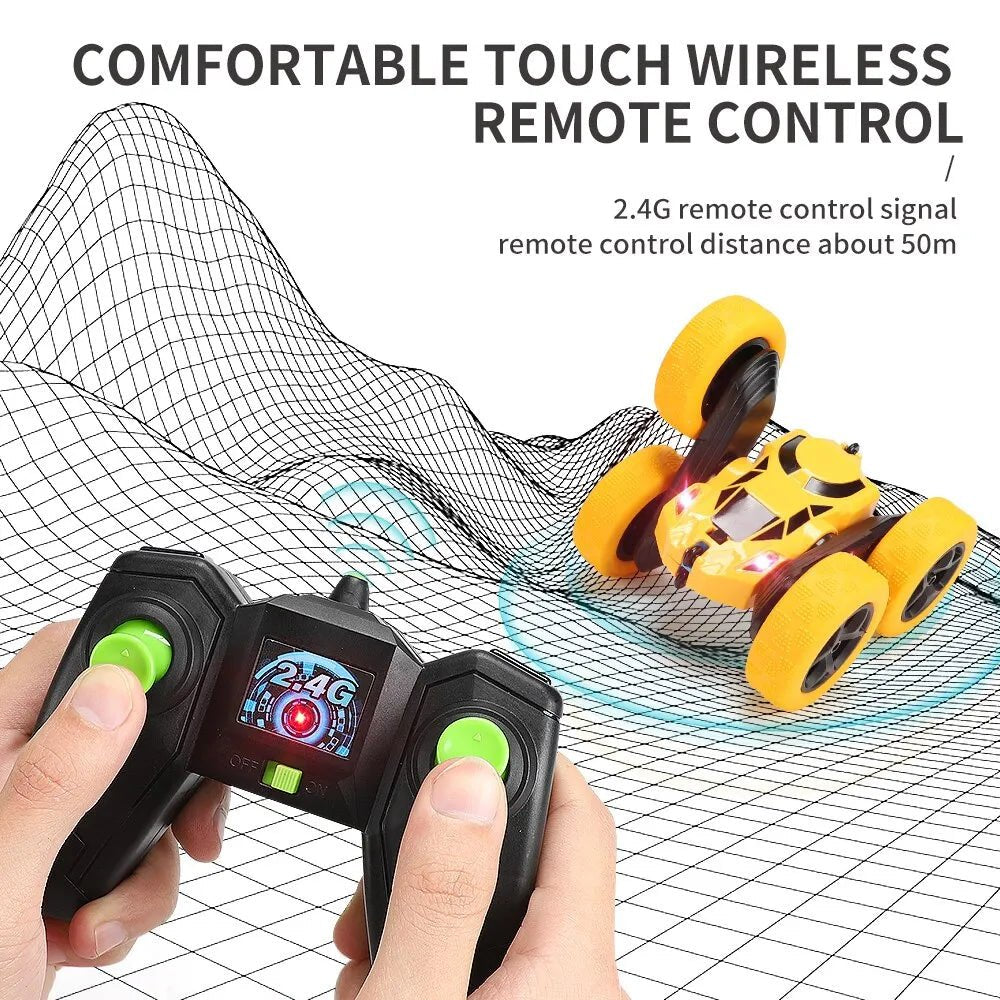 Double Sided RC Stunt Car 360° Rotation 2.4G Remote Boys Toy