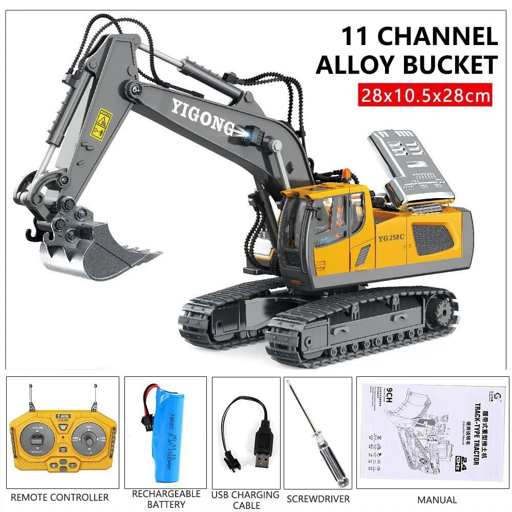 RC Excavator Dumper - 2.4G Remote Control Engineering Toy