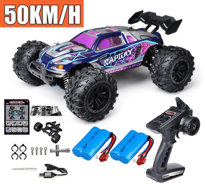 75KM/H 4x4 RC Monster Truck - LED, Brushless, 1/16 Scale