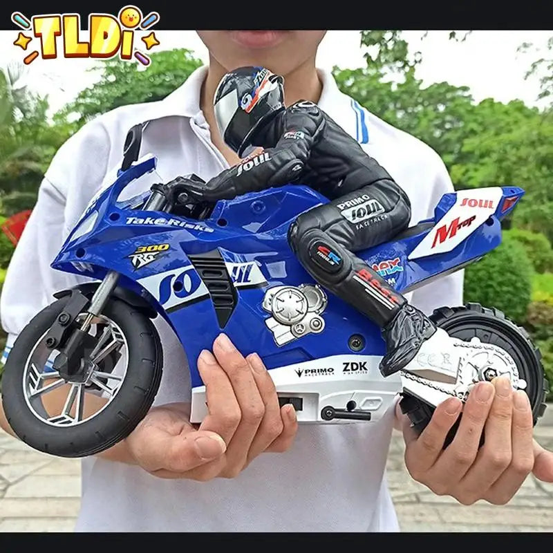 High-Speed 1:10 RC Racing Motorcycle for Kids