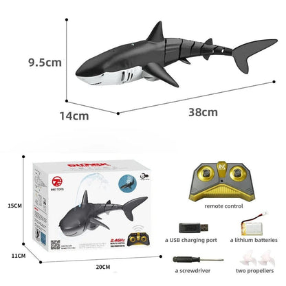 Smart RC Shark & Whale Spray Water Toy - Remote Control Fish Robot