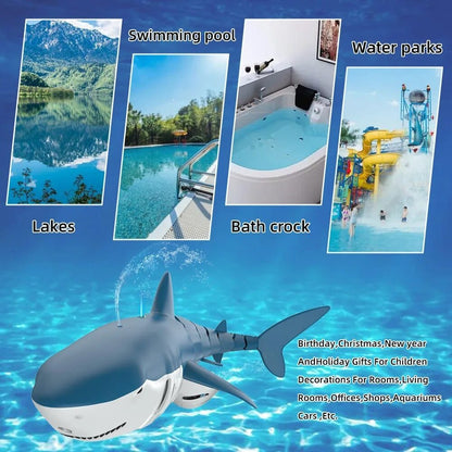 Smart RC Shark & Whale Spray Water Toy - Remote Control Fish Robot