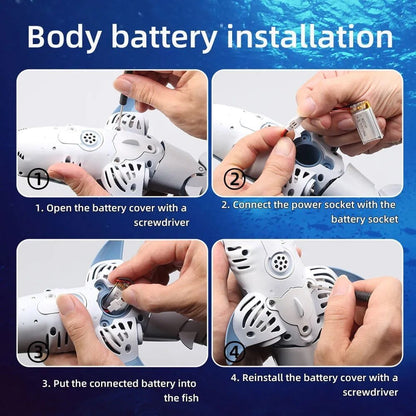 Smart RC Shark & Whale Spray Water Toy - Remote Control Fish Robot