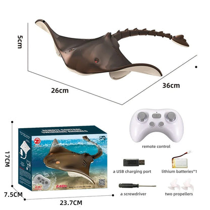 Smart RC Shark & Whale Spray Water Toy - Remote Control Fish Robot