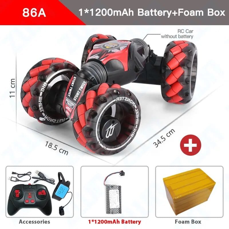 1:12/1:16 4WD RC Car with Radio, Gesture Control & Light, Kids Toy