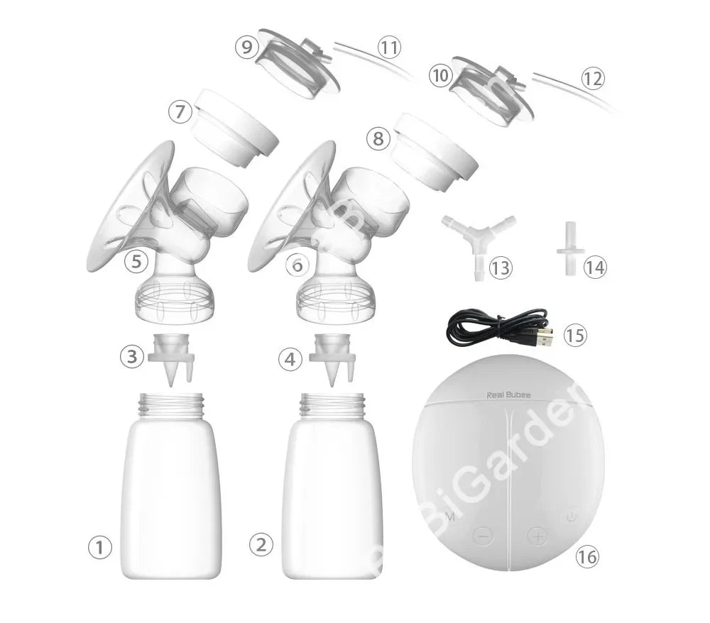 Real Bubee Electric Breast Pump - Single/Double, USB, BPA Free