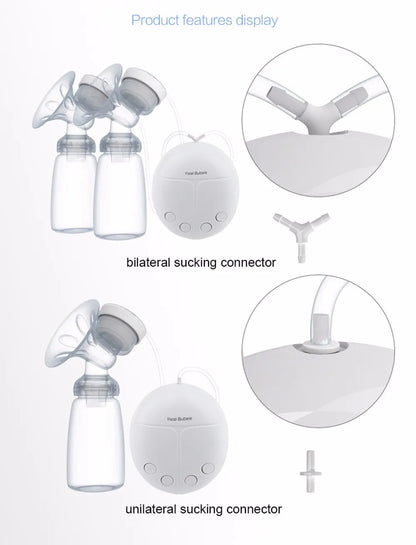 Real Bubee Electric Breast Pump - Single/Double, USB, BPA Free