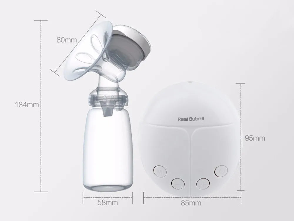 Real Bubee Electric Breast Pump - Single/Double, USB, BPA Free