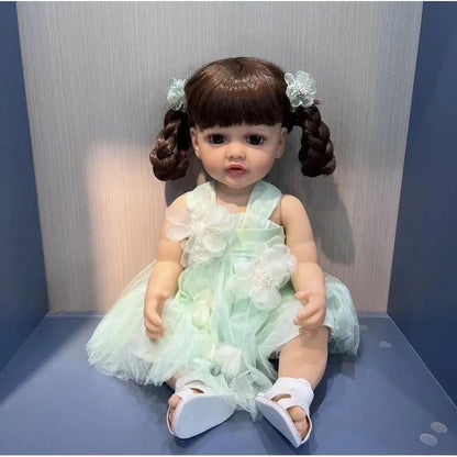 55cm Full Silicone Reborn Doll - Long Hair Betty Princess