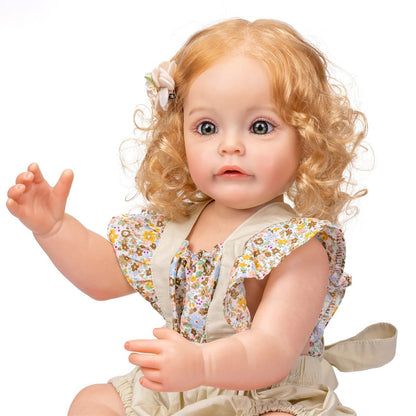 55cm Full-Body Silicone Reborn Toddler 'Princess Sue-Sue' Doll