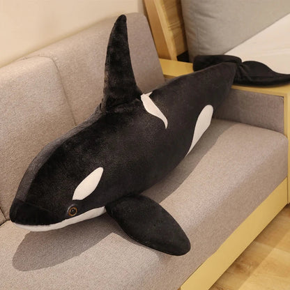 Lifelike Orca Whale Plush (50–130 cm) – Soft Stuffed Toy
