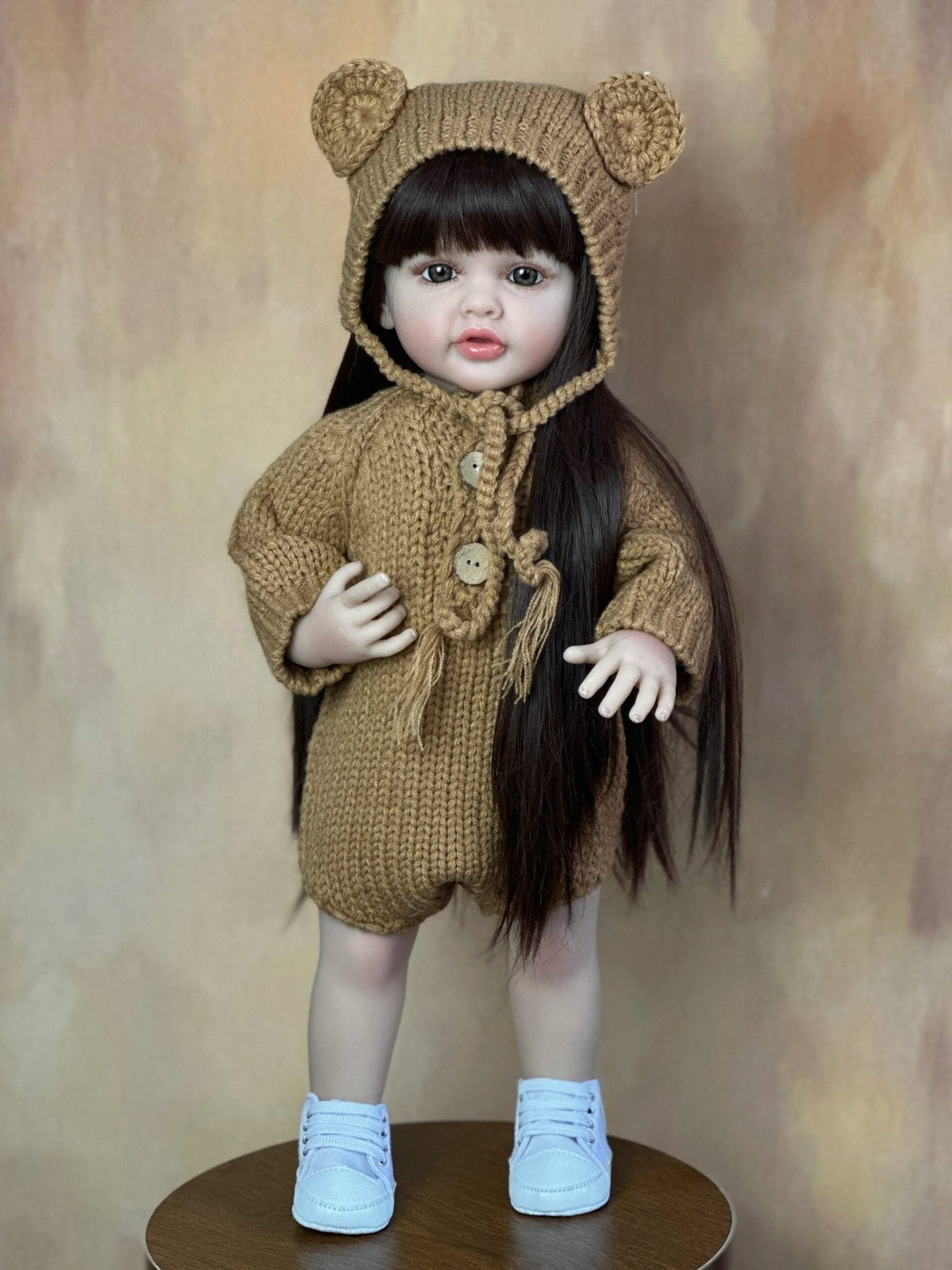 55cm Soft Silicone Reborn Baby Girl - Lifelike, Long Hair