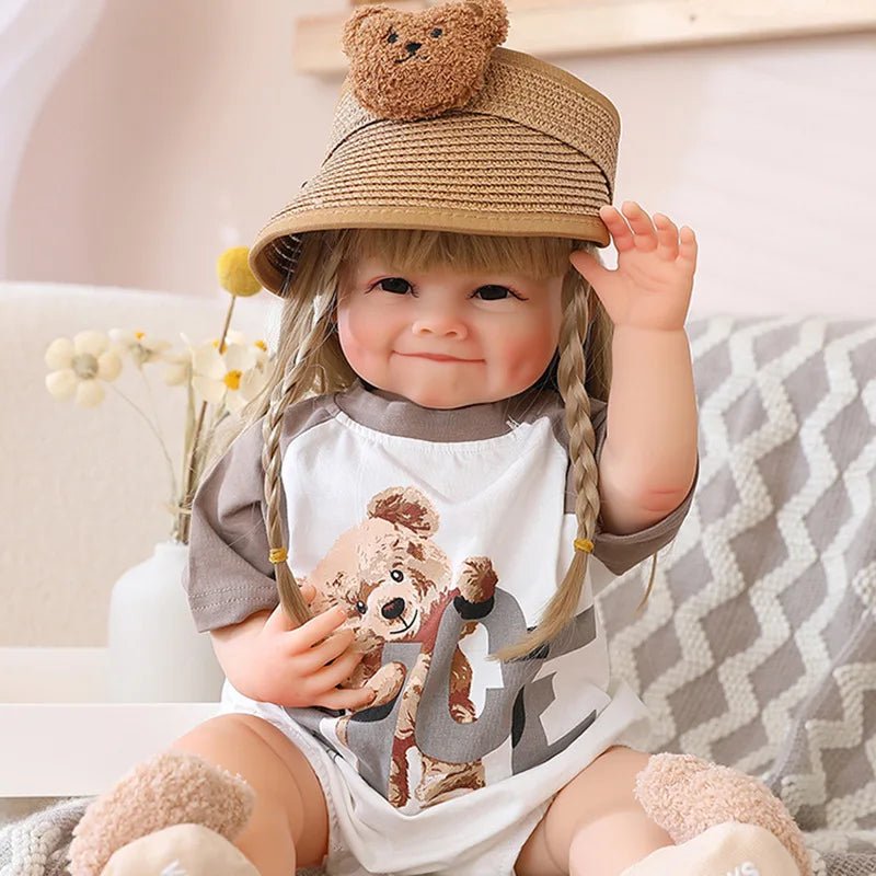 55cm Waterproof Reborn Doll - Silicone, Curly Hair, Bathable