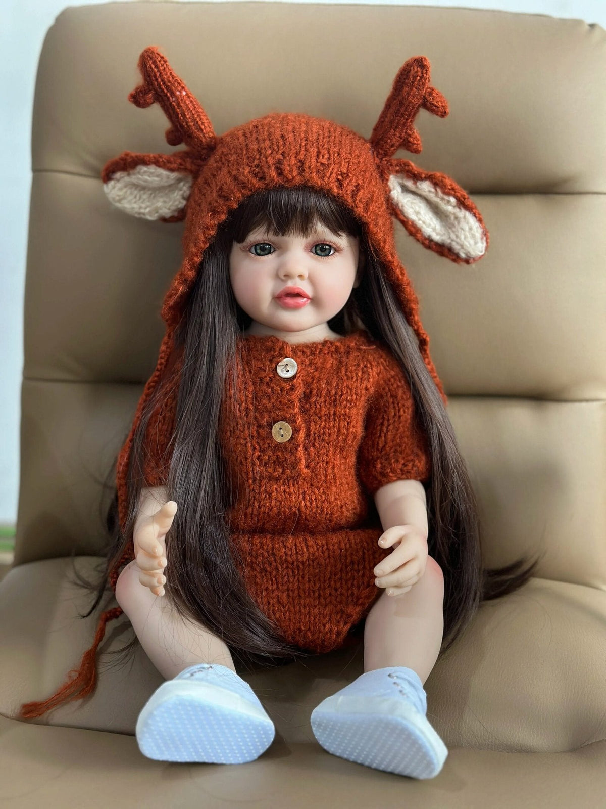 55 CM Reborn Doll - Realistic Silicone Newborn Girl, Toddler Toy Gift
