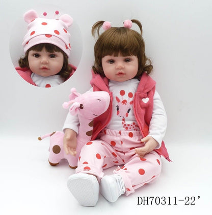 47cm soft silicone reborn toddler baby dolls