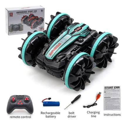 Amphibious RC Stunt Car - Double-Sided Flip, Drift Vehicle