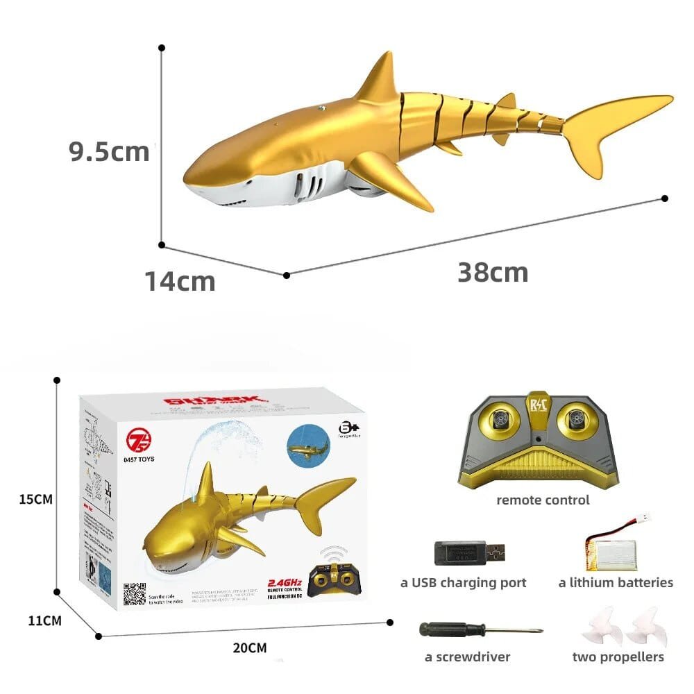 Smart RC Shark & Whale Spray Water Toy - Remote Control Fish Robot