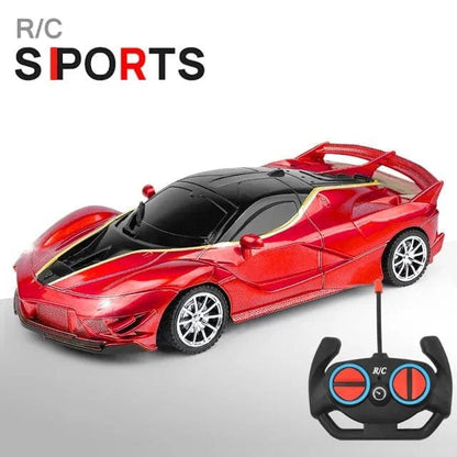 1/18 RC Sports Car with LED Light - 2.4G High-Speed Drift Toy