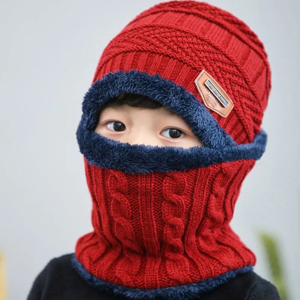 Warm Winter Beanie & Scarf Set for Kids - Fleece Lined