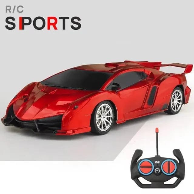 1/18 RC Sports Car with LED Light - 2.4G High-Speed Drift Toy