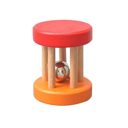 Wooden Baby Rattle & Teether - Crochet Animal Designs