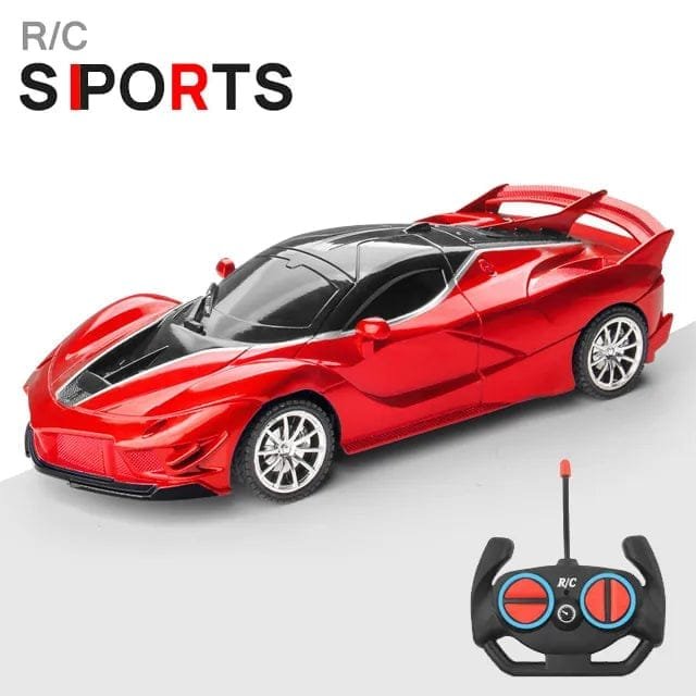 1/18 RC Sports Car with LED Light - 2.4G High-Speed Drift Toy