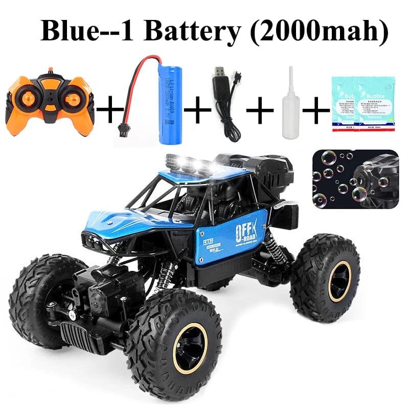 Paisible 4WD RC Car with Bubble Machine - Rock Crawler Toy