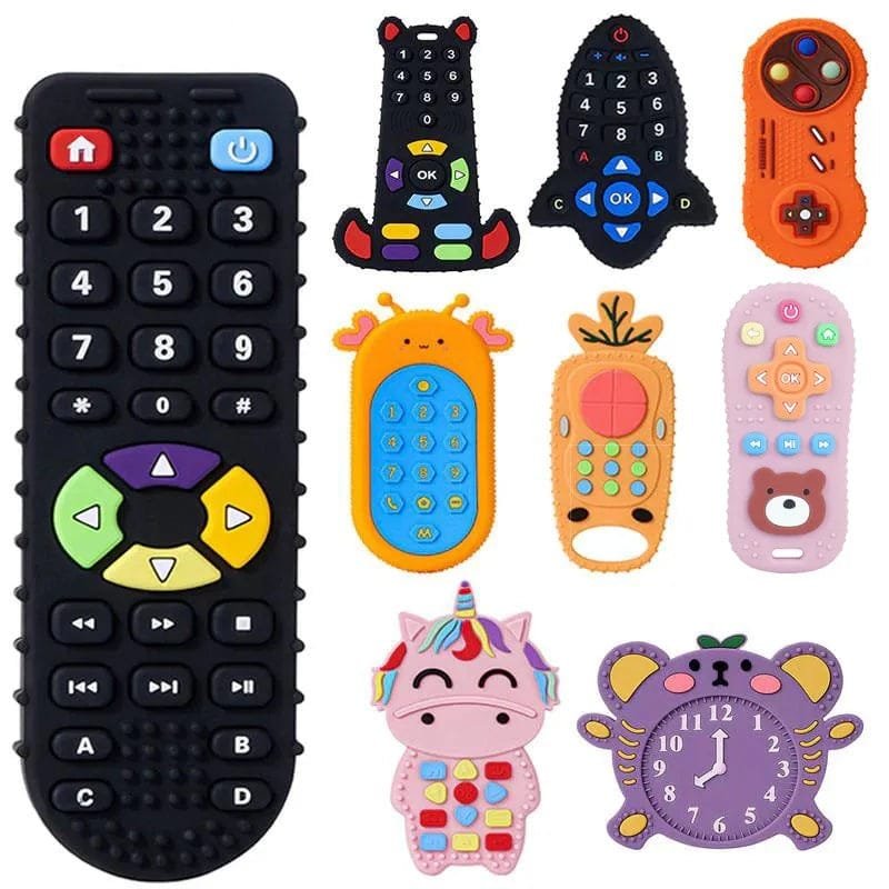 Remote Control Shape Teether: Baby Gum Relief Toy