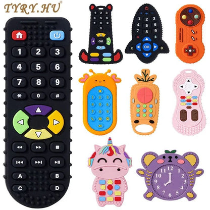 Remote Control Shape Teether: Baby Gum Relief Toy