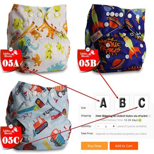 Baby Washable Reusable Cloth Pocket Nappy Diaper