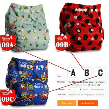 Baby Washable Reusable Cloth Pocket Nappy Diaper