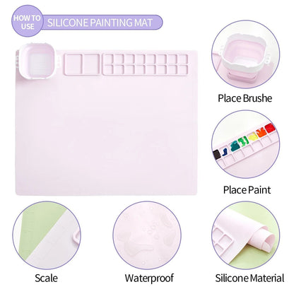 Kids' Silicone Drawing Pad with Suction Cup - Reusable Art Mat