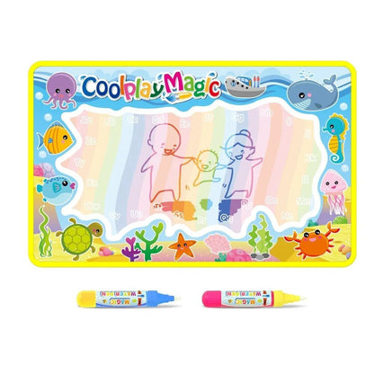 Coolplay Animal Water Drawing Mat: Rainbow Doodle & 2 Pens - Xmas Kid Gift