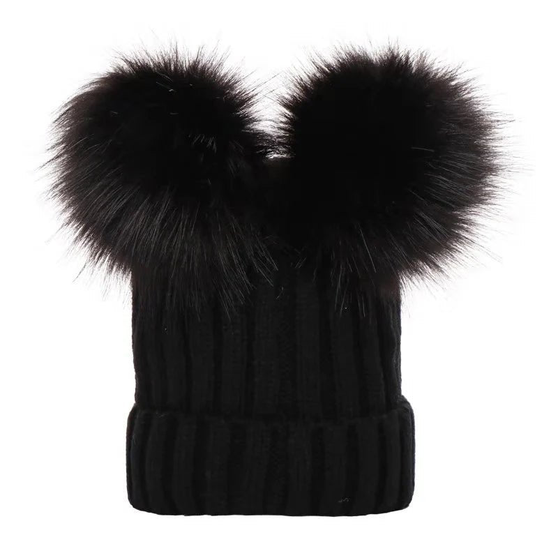 Bobble Hat with Pom Pom - Infant Bonnet, 0-3Y, Unisex