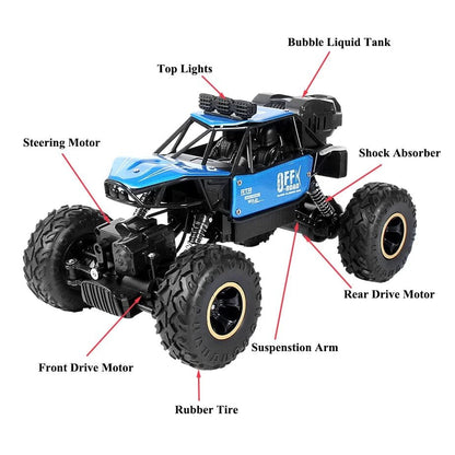 Paisible 4WD RC Car with Bubble Machine - Rock Crawler Toy