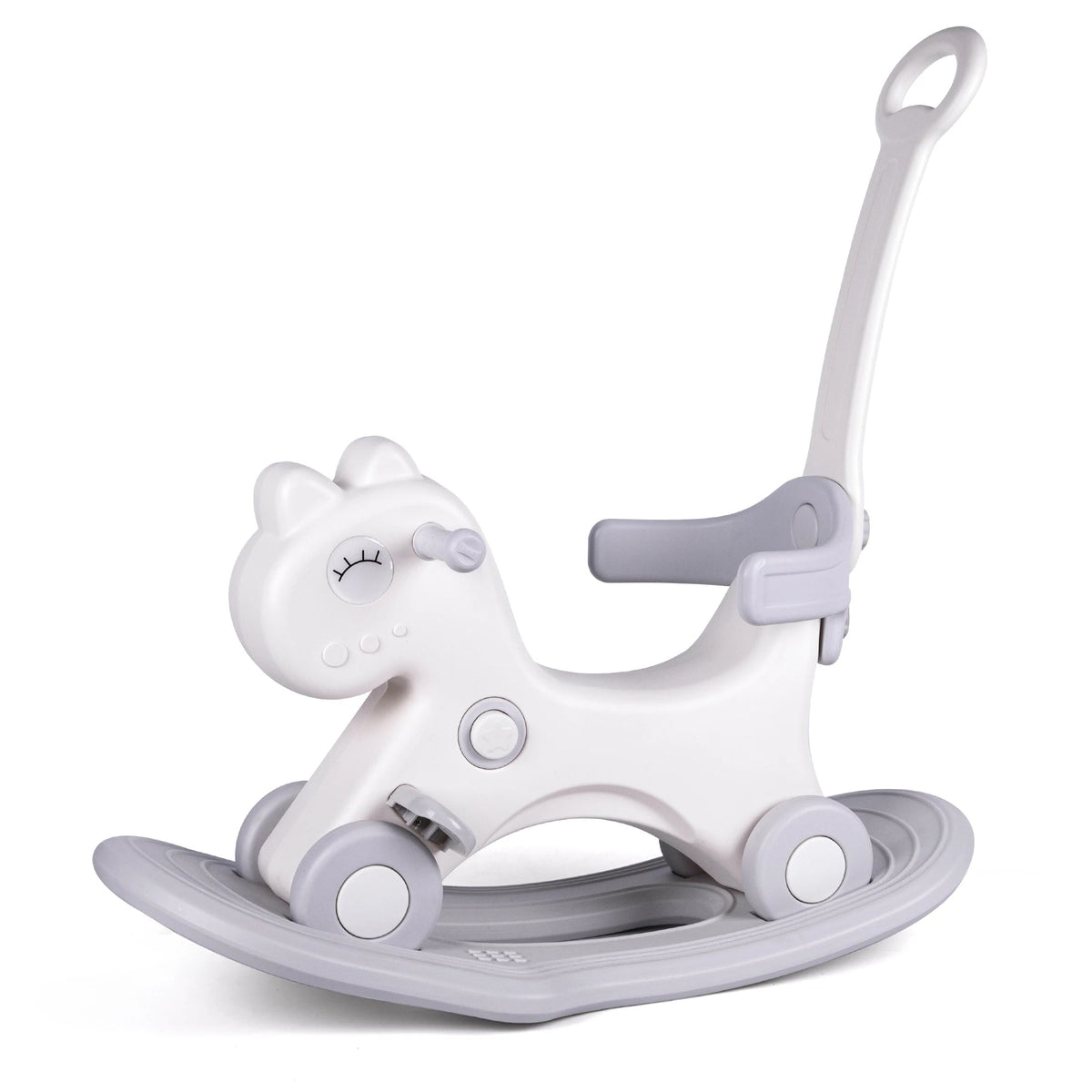 Rocking Horse Ride-On with Safety Push Handle (33.5")