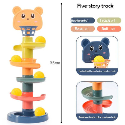 2-7 Layer Rolling Ball Track Tower - Educational Toy for Kids