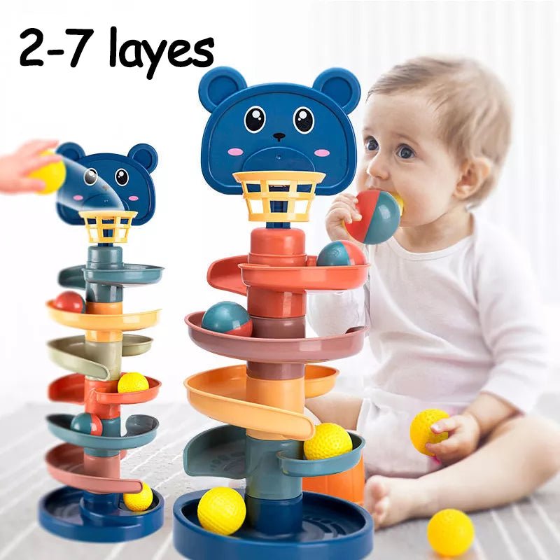 2-7 Layer Rolling Ball Track Tower - Educational Toy for Kids